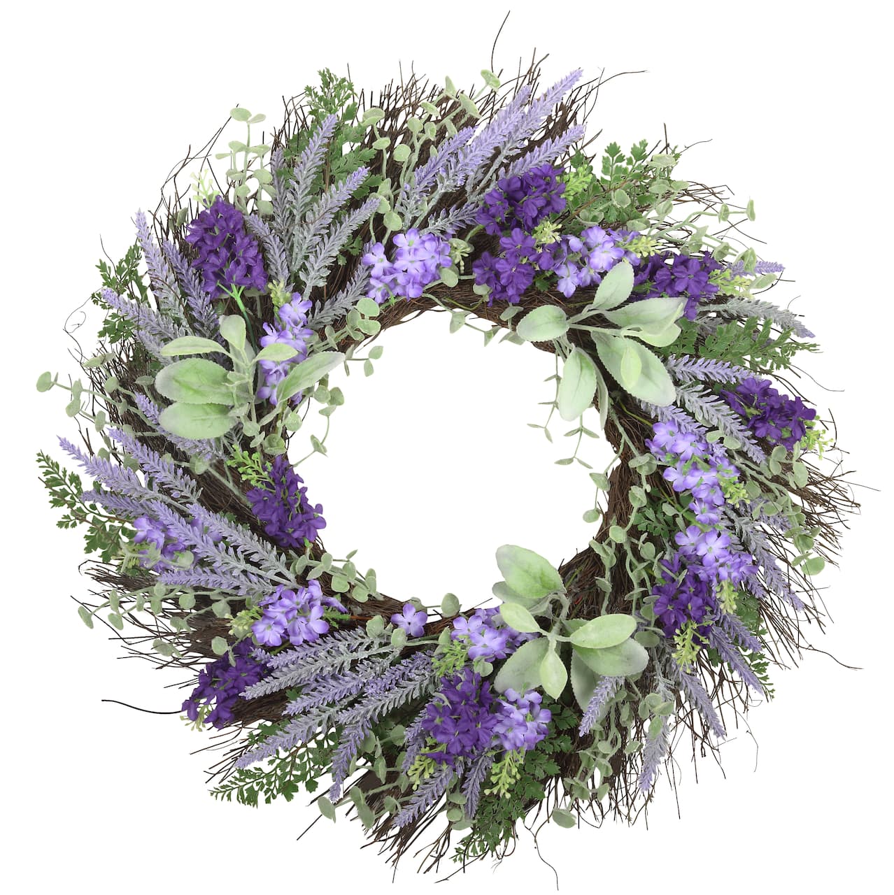 Haute Decor 24" Mixed Lavender & Larkspur Wreath